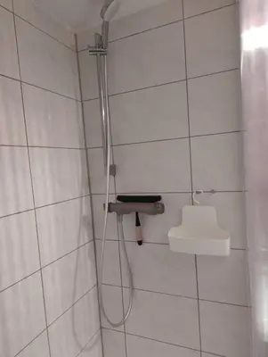 Ein Badezimmer in der Unterkunft L8 Street Ladenburg Mannheim - Mitarbeiterwohnung zum Bestpreis finden
