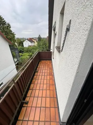 Ein Balkon oder eine Terrasse in der Unterkunft Monteurwohnung