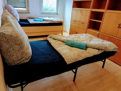 Ein Bett oder Betten in einem Zimmer der Unterkunft Monteurwohnung