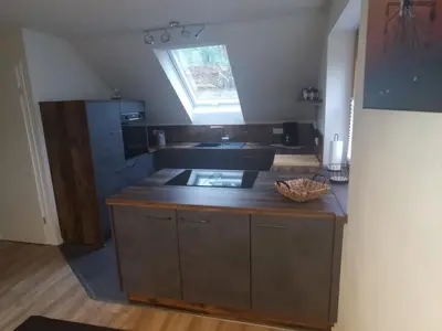 Küche/Küchenzeile in der Unterkunft Ferienwohnung Fleckenstein