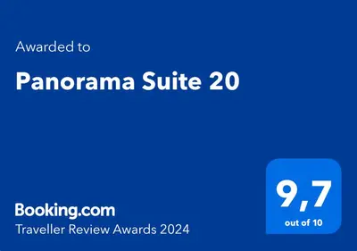 Ein Zertifikat, Auszeichnung, Logo oder anderes Dokument, das in der Unterkunft Panorama Suite 20 ausgestellt ist