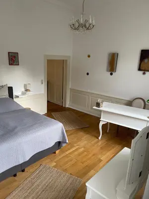 Ein Bett oder Betten in einem Zimmer der Unterkunft königsnachbar
