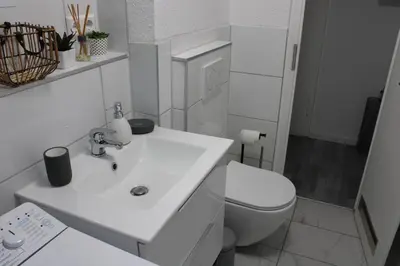 Ein Badezimmer in der Unterkunft Schickes Appartement an der Neckarpromenade