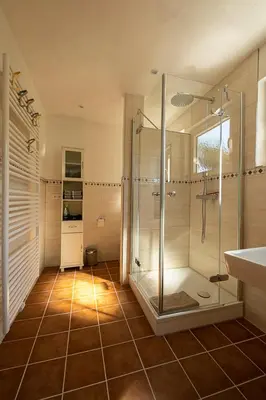 Ein Badezimmer in der Unterkunft Ferienhaus Zum Waldrand
