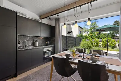 Küche/Küchenzeile in der Unterkunft Bungalow für 2 - Parkplatz - Küche - Terrasse