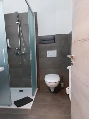 Ein Badezimmer in der Unterkunft Gasthaus Goldener Stern