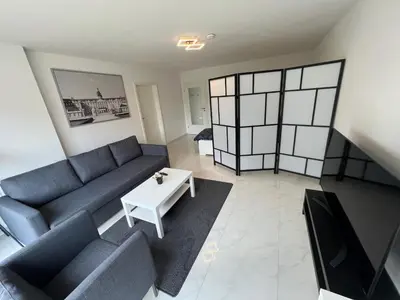 Ein Sitzbereich in der Unterkunft Wunderschöne Unterkunft mit Terrasse - 24h7t Checkin