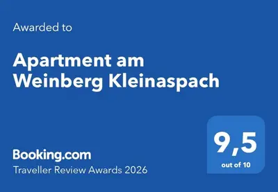 Ein Zertifikat, Auszeichnung, Logo oder anderes Dokument, das in der Unterkunft Apartment am Weinberg Kleinaspach ausgestellt ist