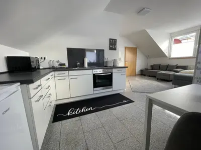 Küche/Küchenzeile in der Unterkunft Ferienwohnung Casa Blanca