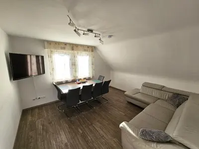 Ein Sitzbereich in der Unterkunft Apartment Popp