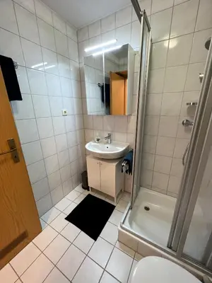 Ein Badezimmer in der Unterkunft Casa Sali - stilvolle Ferienwohnung bei Heidelberg mit Terrasse & Parkplatz
