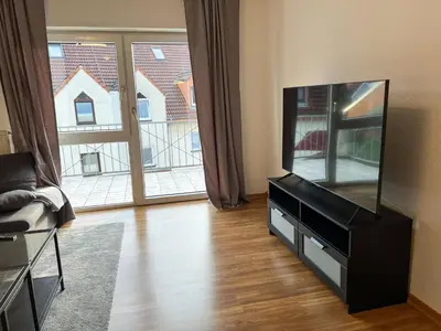 TV/Unterhaltungsangebot in der Unterkunft Casa Sali - stilvolle Ferienwohnung bei Heidelberg mit Terrasse & Parkplatz