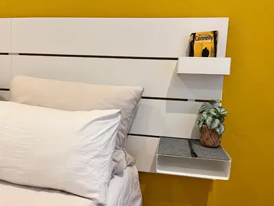 Ein Bett oder Betten in einem Zimmer der Unterkunft Goldstadt Apartments Pforzheim