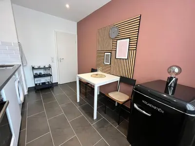 Küche/Küchenzeile in der Unterkunft Goldstadt Apartments Pforzheim