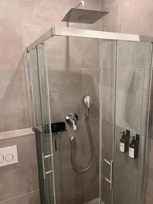 Ein Badezimmer in der Unterkunft Modernes Apartment Karlsruhe