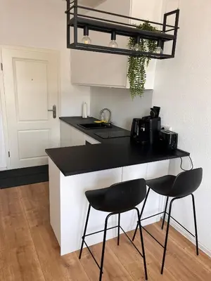Küche/Küchenzeile in der Unterkunft Modernes Apartment Karlsruhe