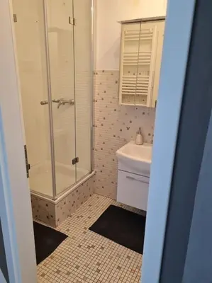 Ein Badezimmer in der Unterkunft Apartment in TOP Lage Durlacher Tor/KIT