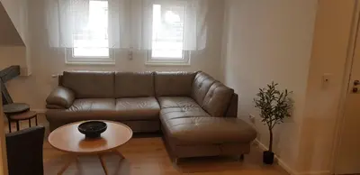 Ein Sitzbereich in der Unterkunft Joanna Apartment - Worms