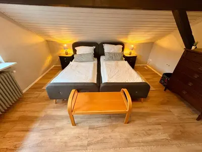 Ein Bett oder Betten in einem Zimmer der Unterkunft RelaxStay - Maisonette - Smart-TV- WIFI