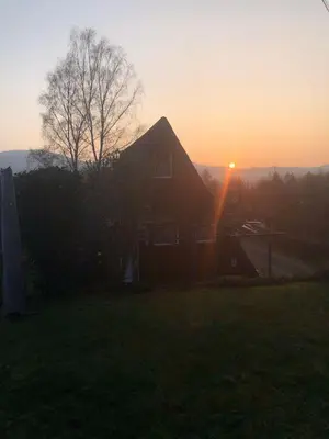 Blick auf den Sonnenuntergang/Sonnenaufgang von des Ferienhauses aus oder aus der Nähe