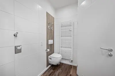 Ein Badezimmer in der Unterkunft BackHome - SUITE L - Parkhaus - Fantastische Schlosslage - SmartTV - Waschmaschine - Netflix - 50qm - 24h Checkin- Apartment 1