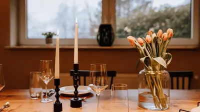 Getränke in der Unterkunft Wald Idyll Klingenberg Designhaus mit Klimaanlage Hollands Ferienhaus
