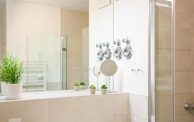 Ein Badezimmer in der Unterkunft Chic Studio - 1min zum HBF