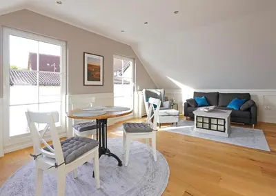 Ein Sitzbereich in der Unterkunft Ferienwohnung Mayr
