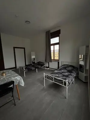 Ein Bett oder Betten in einem Zimmer der Unterkunft 1 Zimmer für 2 Personen Bruchsal