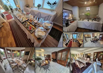 Ein Restaurant oder anderes Speiselokal in der Unterkunft Hotel Schönblick