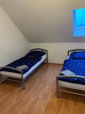 Ein Bett oder Betten in einem Zimmer der Unterkunft 1 Zimmer (Monteurzimmer) Bruchsal/Forst 2 Personen