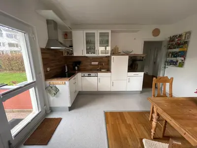Küche/Küchenzeile in der Unterkunft Ferienwohnung Bett & Burg