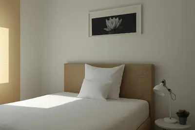 Ein Bett oder Betten in einem Zimmer der Unterkunft Wohlfühlen in Neckarsulm
