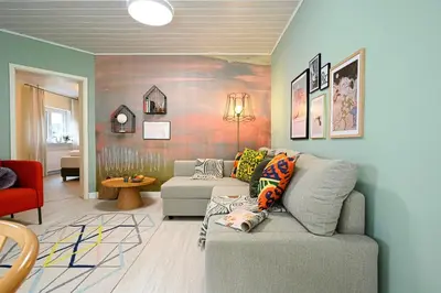 Ein Sitzbereich in der Unterkunft Ferienwohnung - a75777