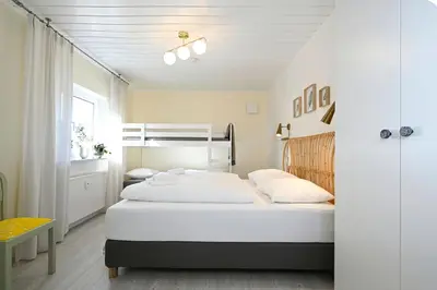 Ein Bett oder Betten in einem Zimmer der Unterkunft Ferienwohnung - a75777