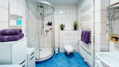 Ein Badezimmer in der Unterkunft Ferienwohnung VinoDino