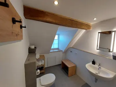 Ein Badezimmer in der Unterkunft Gasthaus zum Ochsen