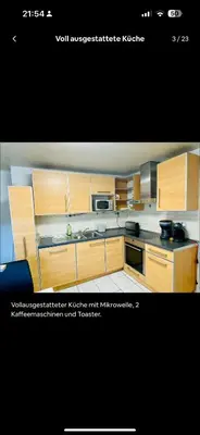 Küche/Küchenzeile in der Unterkunft Monteurszimmer in Heppenheim Kirschhausen