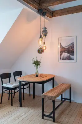 Ein Sitzbereich in der Unterkunft Altbau Appartement - klein aber oho