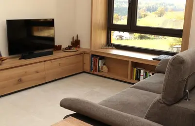 Ein Sitzbereich in der Unterkunft Ferienwohnung Kuschelecke