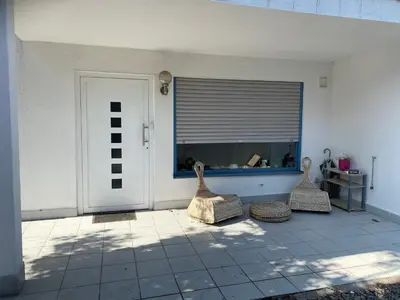 Ein Sitzbereich in der Unterkunft Moderne Wohnung in Mannheim