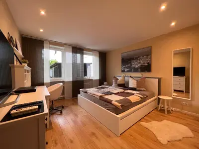TV/Unterhaltungsangebot in der Unterkunft Wohnung Löwenstein