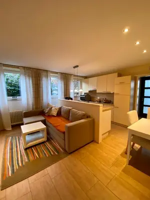 Küche/Küchenzeile in der Unterkunft Wohnung Löwenstein