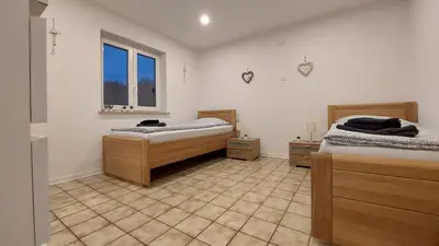 Ein Bett oder Betten in einem Zimmer der Unterkunft Ferien-/Monteurwohnung im Odw.
