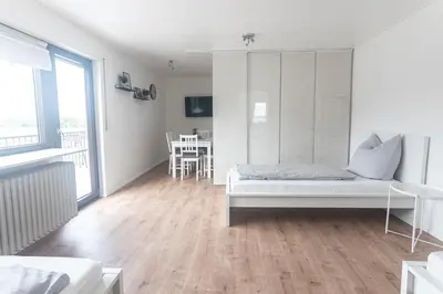 Ein Bett oder Betten in einem Zimmer der Unterkunft Eindrucksvolles Gruppen– und Monteursloft