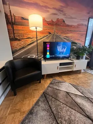 TV/Unterhaltungsangebot in der Unterkunft Großes Apartment Aschaffenburg 4 Schlafzimmer bis zu 10 Personen Mainpark Apartment Mainaschaff