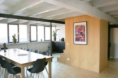Ein Sitzbereich in der Unterkunft empanada ferienwohnung