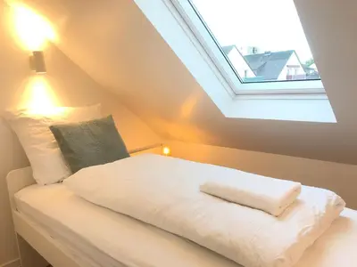Ein Bett oder Betten in einem Zimmer der Unterkunft Lux Apartment near Frankfurt!