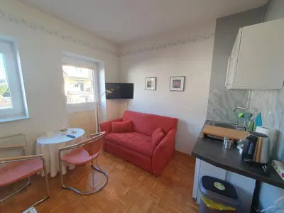 Küche/Küchenzeile in der Unterkunft App 21 Gästehaus Zwingenberg