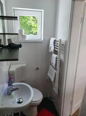 Ein Badezimmer in der Unterkunft Naturpanorama